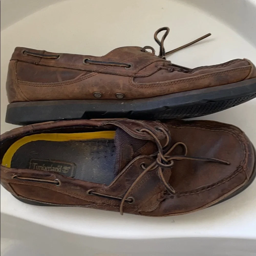 TIMBERLAND Leather Boat Shoes 12M